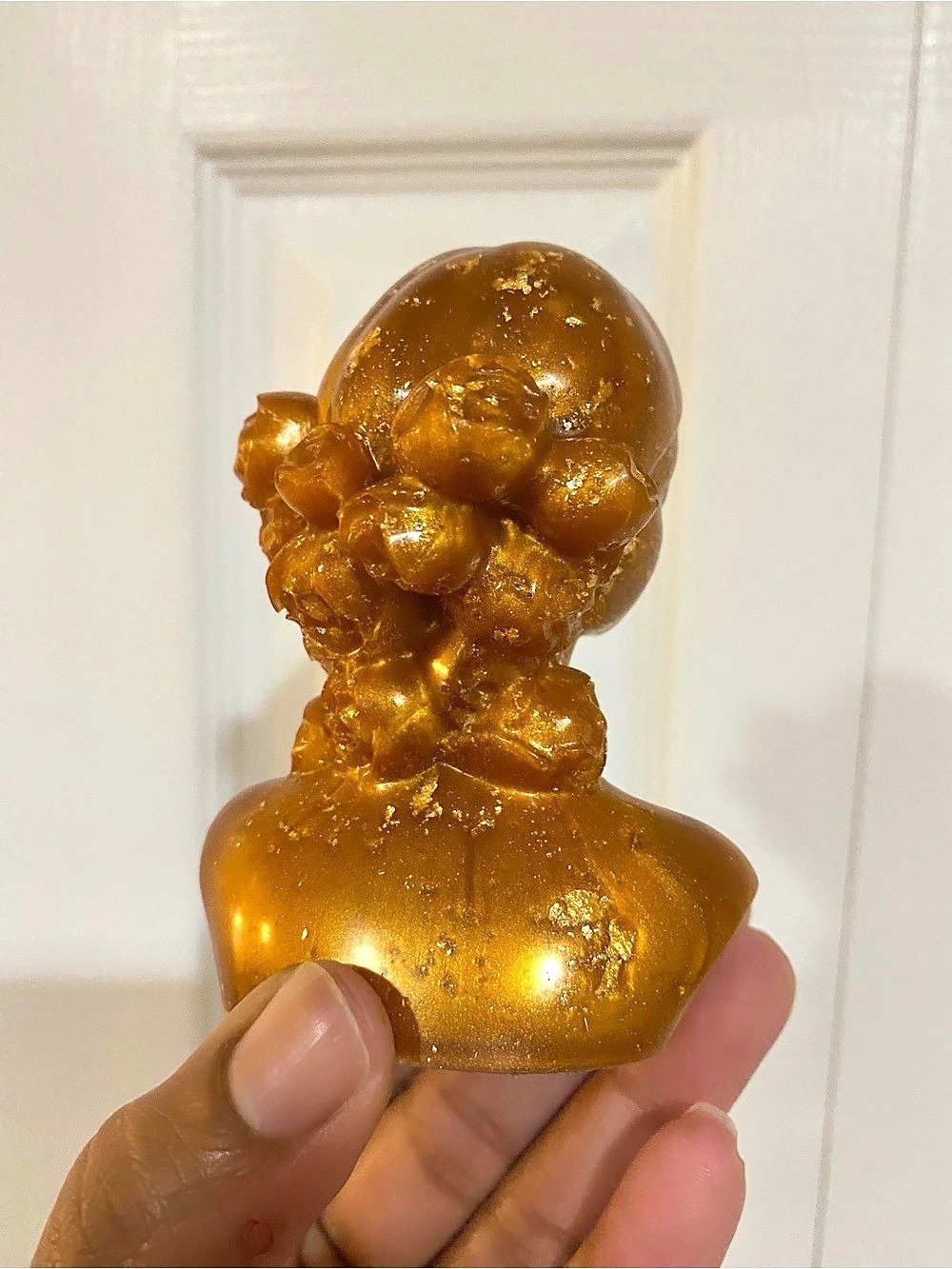 Red Gold Resin Bust Sculpture Goddess, Set - Picture 10 of 13